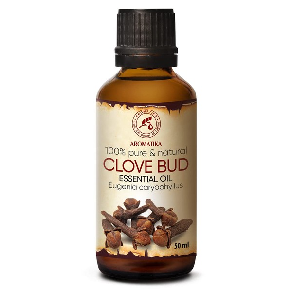 Clove Essential Oil 50ml - Eugenia Caryophyllus - Indonesia - 100% Pure & Natural for Oil Burner - Spa - Aroma Diffuser - Aroma Lamp - Aroma - Room Scent - Clove Bud Oil