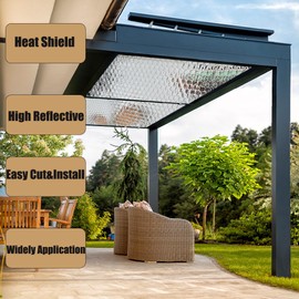 Reflective Bubble Insulation Sheet, Double Side Aluminum Foil Bubble Shield, Aluminum Foil Thermal Insulation Radiant Barrier for Windows, RV, Roof, Garage Door (47.2 * 118INCH)