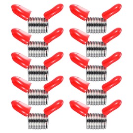 Mabor 10Pcs Bead Clamp for Jewelry Making, Spring Bead Clamps with Red Ends, Spring Wire Ends to Prevent Beads from Falling for DIY Bracelets Necklaces