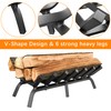 Mr IRONSTONE Fireplace Grate 30 inch Solid Steel Heavy Duty