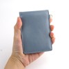 Emono Pass Case, Commuter Pass Case, 3 Sided, Bifold, blue