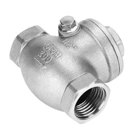 Stainless Steel One Way Swing Check Valve, High Pressure, Thread DN15 1/2 Inch, for Water, Steam, Oils, Nitric Acid,