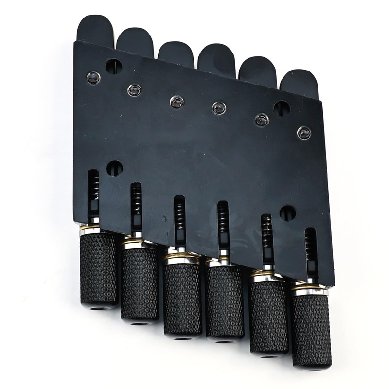 OVSAL Fanned Fret Headless Guitar Bridge，CNC Zinc Alloy 6 String