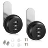 3-Digit Code Combination Lock, Pack of 2 Cam Lock, Mailbox