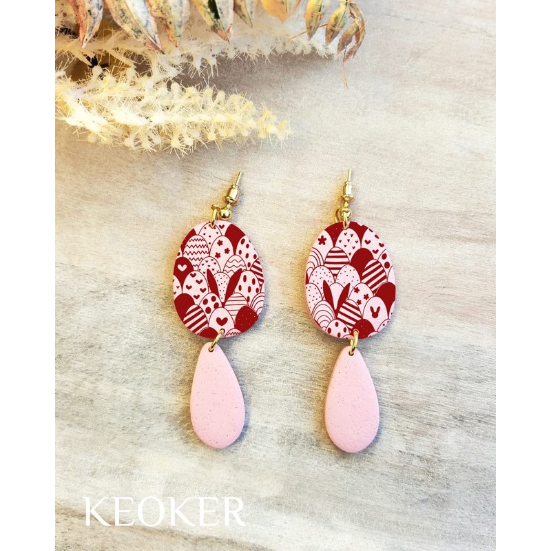 KEOKER Easter Silk Screen for Polymer Clay, 3PCS Easter Silk