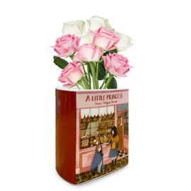 Small Book Vase for Flowers, Cute Ceramic Book Shaped Vase for Book Lovers, Decorationfor Home Office Bookshelf Living Room Bedroom Decor