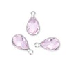 10pcs July Ruby Birthstone Charms 14x8mm Teardrop Crystal Beads Silver