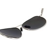 Macro Giant Classic Drop Shape Sunglasses, Silver Frame, Mirror Silver