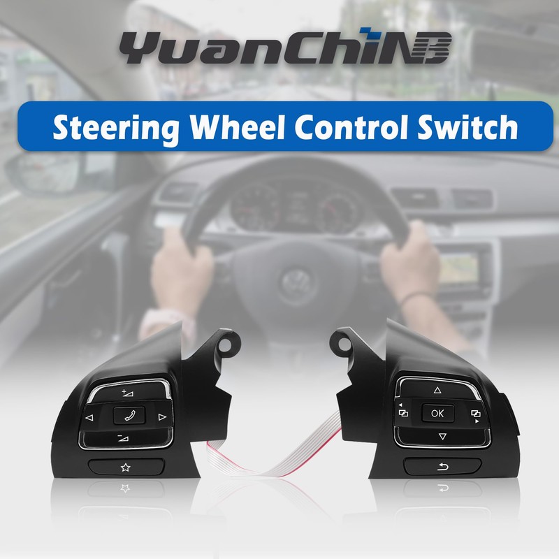 Steering Wheel Control Switch 6D959537B for VW Passat B7,VW Sharan