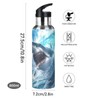 Cute Shark Blue Ocean Wave Water Bottle Kids Boys Girls