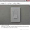 Legrand radiant 15 Amp Rocker Wall Switch with LED Locator