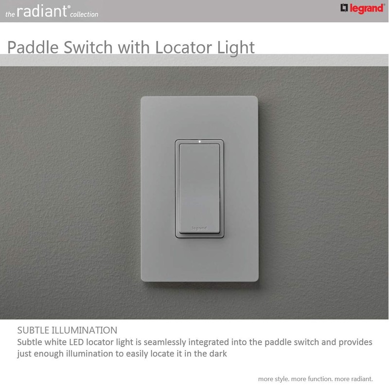 Legrand radiant 15 Amp Rocker Wall Switch with LED Locator