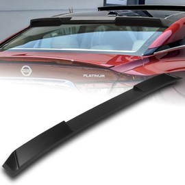 Q1-TECH, Rear Window Roof Spoiler Compatible with Nissan Maxima 2016-2023, ABS Rear Window Roof Visor Spoiler Wing ABS, Primer Black