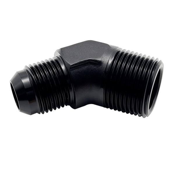 KRD PERFORMANCE Black Aluminum 45 Degree Elbow -10 AN AN10