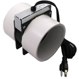 Tjernlund PVC4 Radon Mitigation Fan Model - Exhaust Fan with 6-Ft. Power Cord, Minimal Power Consumption, 4 In. PVC Pipe. Ventilation Fans