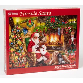 Fireside Santa Jigsaw Puzzle 1000 Piece by Vermont Christmas Company