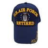 Retired Air Force Baseball Cap Navy Blue Embroidered