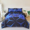 ZRNBAST Kids Gaming Comforter Set Twin Size Blue Gamepad Gaming