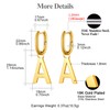 FOCALOOK Earrings Women's Letter A to Z Earrings Gold Hoop