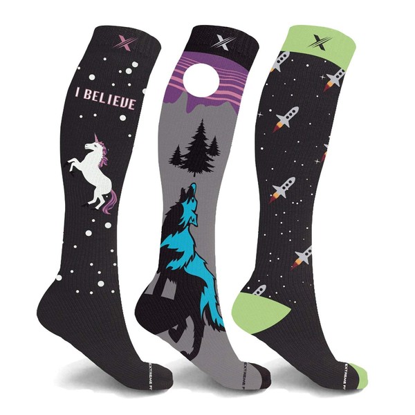 Extreme Fit Compression Socks - Knee High Socks for Running,