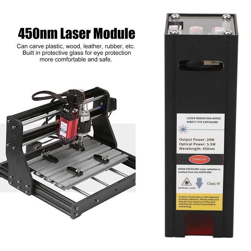 Laser Module 12V 450nm 20W Laser Cutting Module CNC Laser