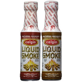 Bundle - 2 Items: Colgin Gourmet Liquid Smoke - Natural Mesquite and Natural Hickory Flavors (4 oz each)