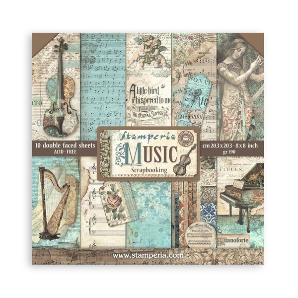 Stamperia - Scrapbook Paper Pad for Scrapbooking, Albums, Card Making,
