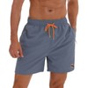 JustSun Mens Swimming Shorts with Zip Pockets Swim Board Shorts