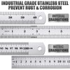 Lothee 12 Pieces Bulk Metal Yard Stick Large Stainless Steel