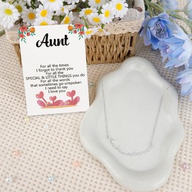 Dayofun Gifts for Auntie - Christmas Aunt Gifts,Aunt Mothers Day Gift Ideas Birthday Mother's Valentines Day Gift from Niece Cool Aunty Necklace Presents for Aunties from Nephew,Stocking Stuffers