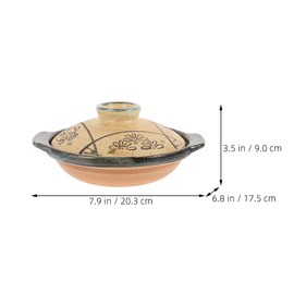 Earthenware Pot Ceramic Pot Korean Cooking Bowl 18cm Ceramic Stoneware Stockpot Japanese Sumi Kannyu Donabe Clay Pot Porcelain Casserole Pot Earthenware Pot Clay Cooking Pots Ceramic Pot