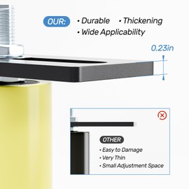 TOIMIOTOIM Heavy Duty Slide Gate Guide Roller 6" Sliding Gate Roller L Rear Post Bracket, Iron Gate Guide Wheel Pulley, Adjustable Bolts Slide Gate Support Assembly for Sliding Rolling Gates