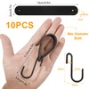 GGXZHT Pack of 10 S Hooks Black with Leather Loop,