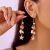 Boho Cute Seashell Starfish Conch Drop Dangle Earrings for Women,