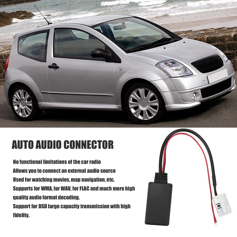 Car Radio Bluetooth 5.0 AUX IN Adapter Audio Cable Replacement