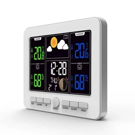 Easylife Wireless Weather Station for Home & Garden, Built-In Barometer, Tracks Temperature, Humidity & Moon Phase, LCD Screen, Indoor & Outdoor Weather Station, Smart Home Devices - Fully Guaranteed