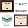 Minesaxel 14x17 Diploma Frames 11x14 with Black Mat - Cherry
