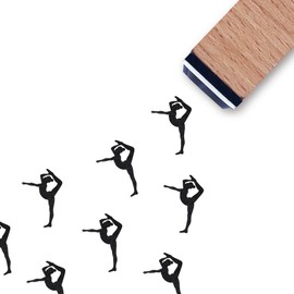 Gymnastics Rubber Stamp, 3/5 Inch Small Mini Stamp for Scrapbooking Card Making Planner