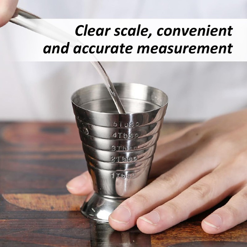 BIFHIG 2 Pieces 75 ml Measuring Cup, Mixing Cup Made