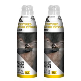 Outdoor Hunting Lab Certified Peak Doe Estrus Mist | 6 oz | 2 Bottles | Doe in Heat Urine for Hunting | Deer Scents & Attractants
