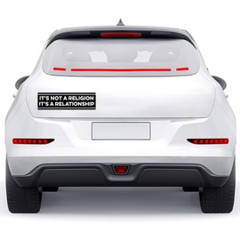BAVAHA It's not a Religion It's a Relationship Sticker Christian Bumper Sticker Jesus Christ 2024 God Religious Jesus Car Decal Religious Christ Gifts God Bible Stickers Vinyl Car Sticker [11.5"x3"]