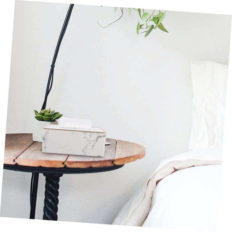 ULTECHNOVO Business Grade Marble Tissue Box Stylish Storage Box for