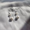 Leshanxing Long Pearl Earrings for Women 925 sterling silver Pearl