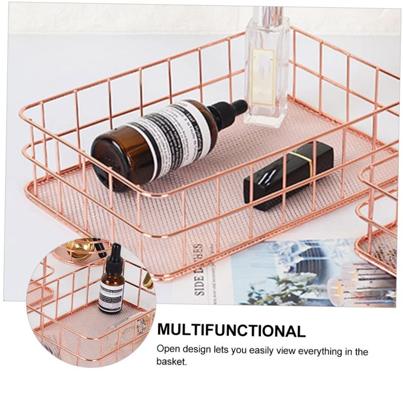 CIYODO 2pcs Multipurpose Desktop Storage Baskets Stylish Square Organizers for