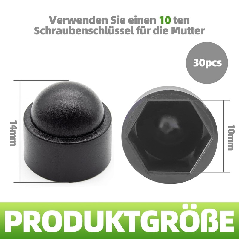 Hexagonal Protective Caps Wheel Bolt Caps – Pack of 30