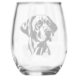 Great Dane Breed Themed Engraved Stemless Wine Glass, Unique Pet Gift for Dane Mom/Dad, Dog Lover Gifts for Her/Him