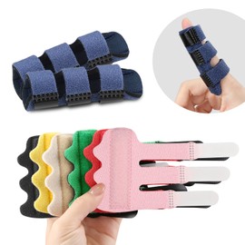 Finger Splint, [4 Pcs] Adjustable Trigger Finger Support Brace for Men and Women All Fingers (Beige)