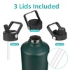 Konokyo Gallon Insulated Water Bottle with Straw,128 oz 3 Lids