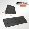 DNA MOTORING 1pcs 5.7" Rise Rubber Curb Ramp Heavy Duty