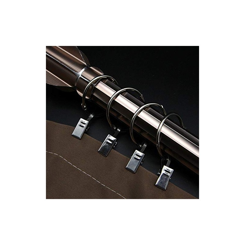Yitaocity 50Pcs Stainless Sliver Metal Sprung Curtain Alligator Clips Hook
